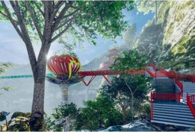 Le pont Bac Long, premier pont en verre 5D du Vietnam à Moc Chau, Son La