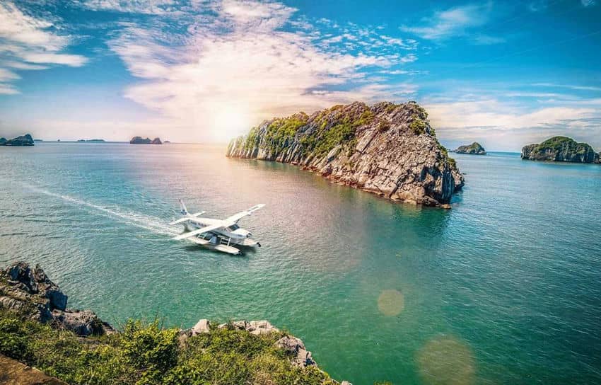 Visiter-la-baie-d'Halong-en-hydravion